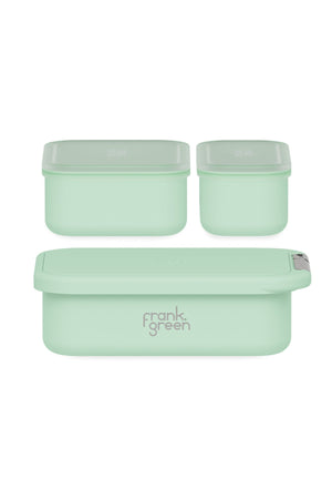 Lunch Container - Mint Gelato, by Frank Green

Product Info

Lunch is served, without the spills! With its spacious, separate and leak-resistant compartments, you’ll never have to share your leftovers with the bottom of your bag again! Made from 90% post-consumer recycled stainless steel and paired with premium silicone lids, this newcomer will make transporting food a breeze and turn heads in every breakroom.