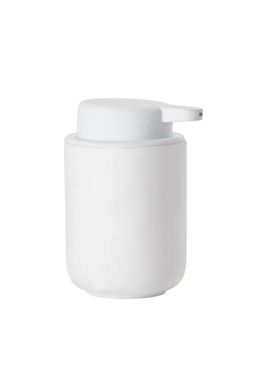 UME Soap Dispenser - White, by ZONE
The Ume soap dispenser has a long spout allowing for optimum pump function. It is a soft, gentle and pleasant acquaintance. The VE2 designer trio is the force behind the superbly proportioned elements.


Dimensions: Height 128mm, Width 83mm
Made of: Stoneware/Soft Touch
