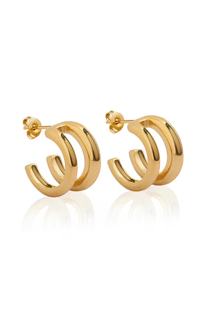 City Street Hoop Earrings - Gold, by Ever

Sweat Resistant. Waterproof. Tarnish Free.

Complete your look with these lightweight double&nbsp;hoop earrings, designed with a smooth finish, allowing a seamless transition from day to night.