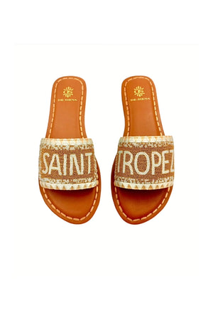 Saint Tropez Beaded Dégradé Resort Slides - Gold/Off White&nbsp;

Welcome to Saint Tropez. You'll catch us wearing these flat sandals during our vacation in Saint Tropez, heading to the beach for a sunset party. Hand crafted with dozens of little beads and embroidered sole, these flats in gold and off white are the best companions for a fun night out.