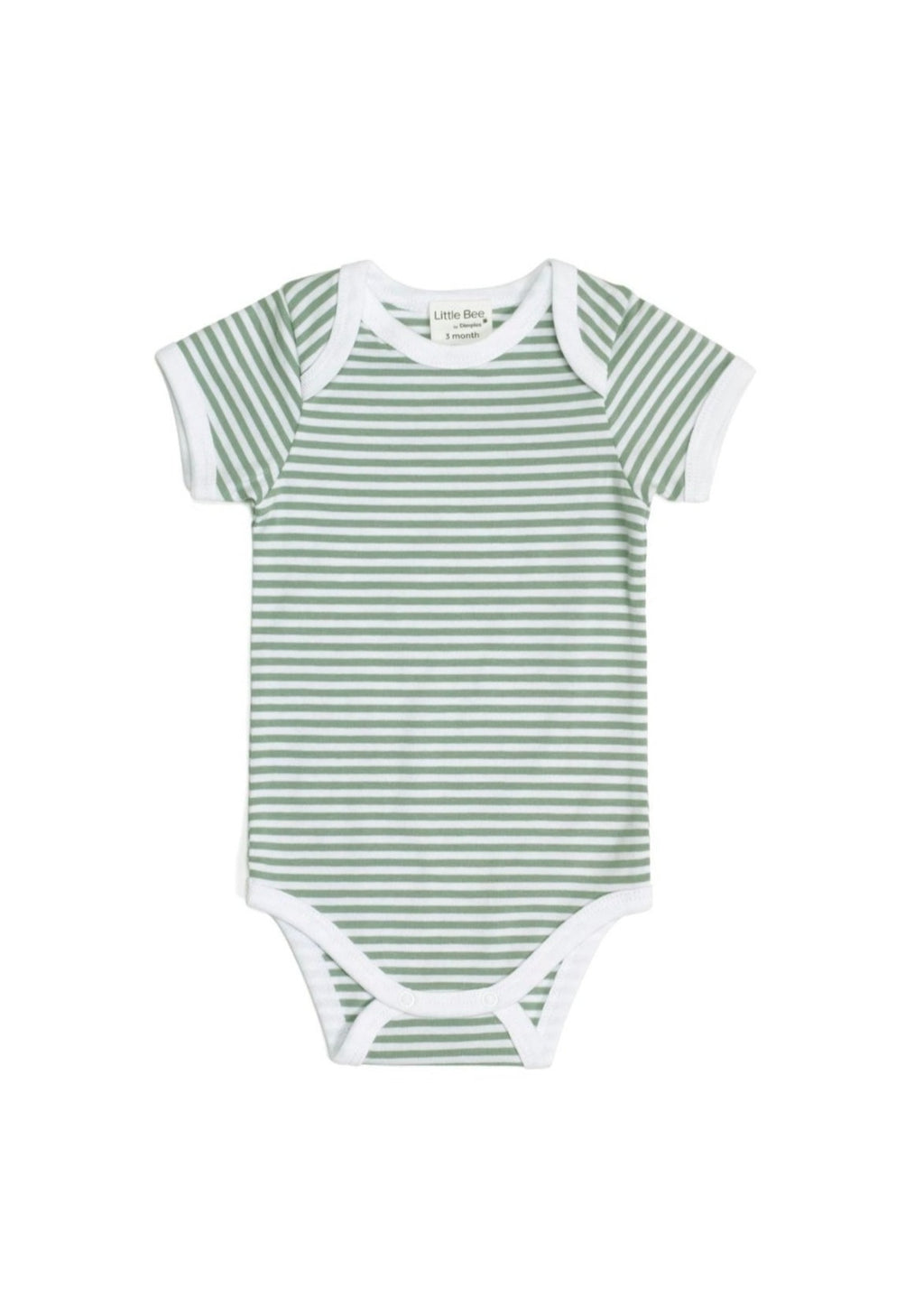 Cotton Bodysuit - Sage Stripe, by Little Bee Watch a child explore a world of wonder that’s evergreen - fresh and new, yet everlasting. Your little gardener can offer a lesson to us all in the magic of time spent in nature to inspire, delight and bring joy.