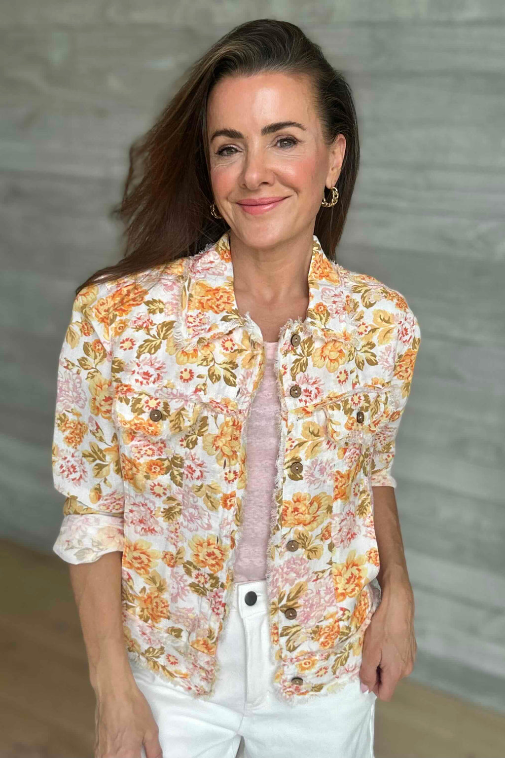 Monza Linen Jacket - Boboli, by Shanty

Where would you be without Monza? The best-selling Shanty jacket is back, and is destined to cap off your casual look! Crafted from luxe washed linen and featuring a classic collar, raw-edge details, and timber button-down front. Perfectly timeless, you'll be wanting it in more colours than one!