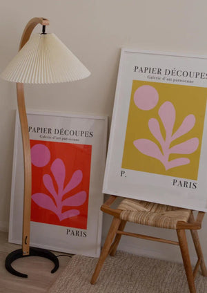 Framed Papier Decoupes Print - Mustard