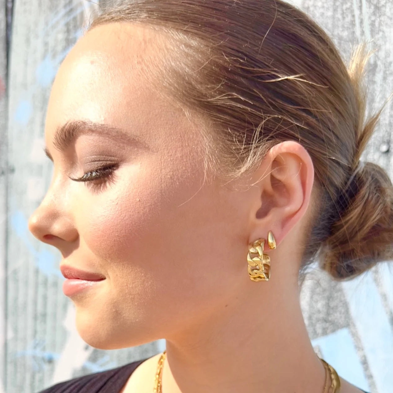 Swift Stud Earrings - Gold