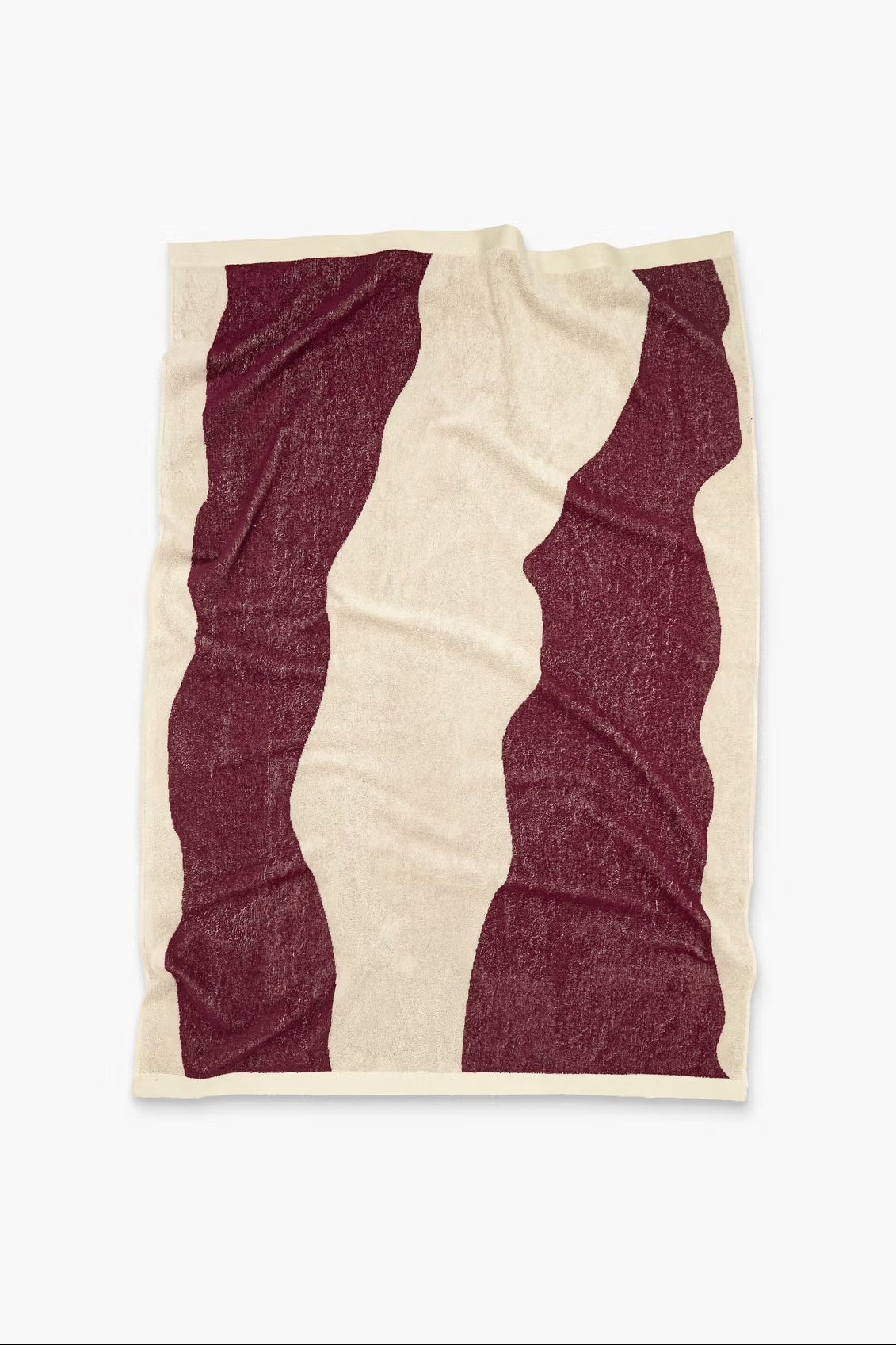 Unisex Burgundy Bone Towel