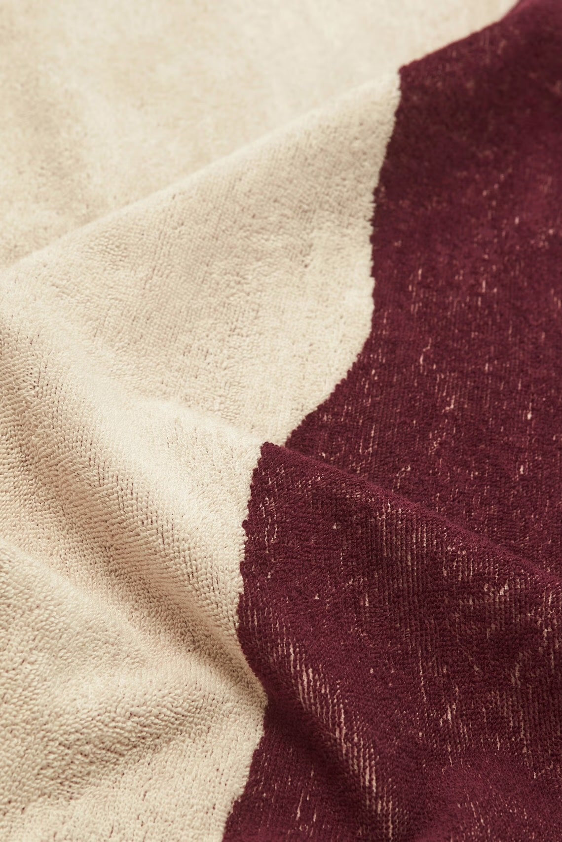Unisex Burgundy Bone Towel