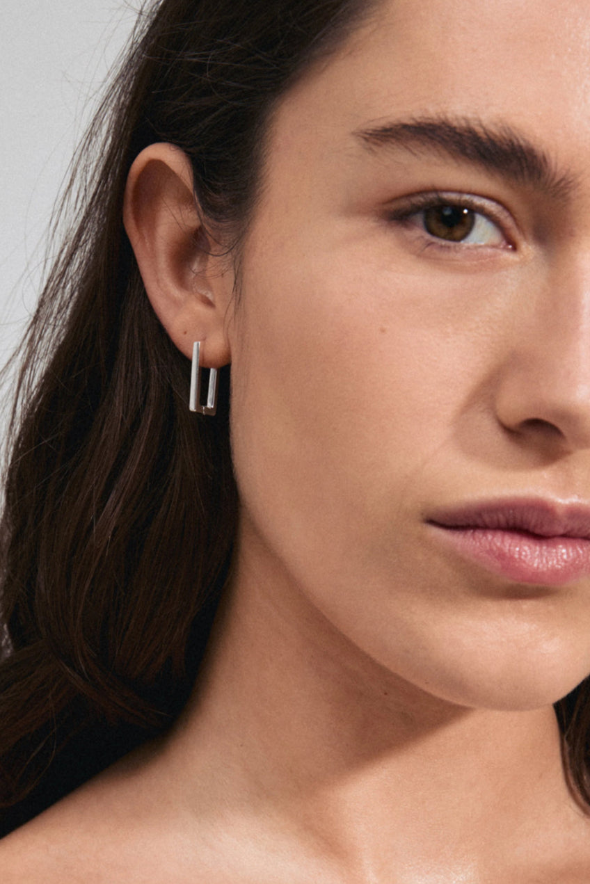 Feel Recycled Earrings - Silver Plated
