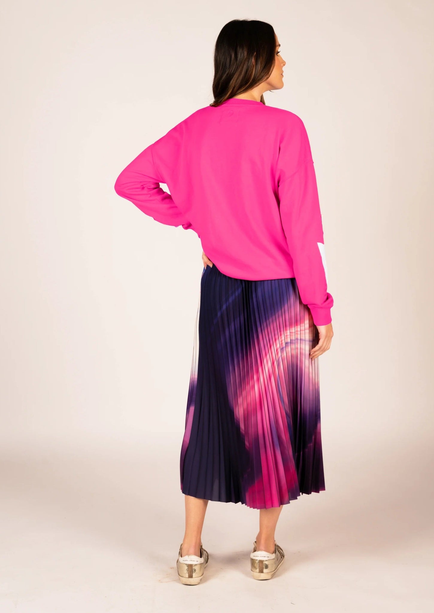 Lilian Pleat Skirt - Prism