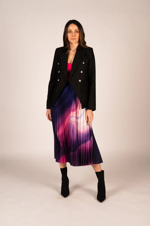 Lilian Pleat Skirt - Prism