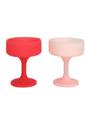 Cherry + Blush | Mecc | Silicone Unbreakable Cocktail Glasses, by Porter Green mecc | modern + ethical + cocktail + coupe  Discover the famous mecc unbreakable cocktail glasses by Porter Green, the world leaders in silicone drinkware. Made from FDA approved food grade silicone, lightweight, portable, and commercial dishwasher safe, mecc are the perfect coupe cocktail glass for indoor/outdoor events and entertaining. 
