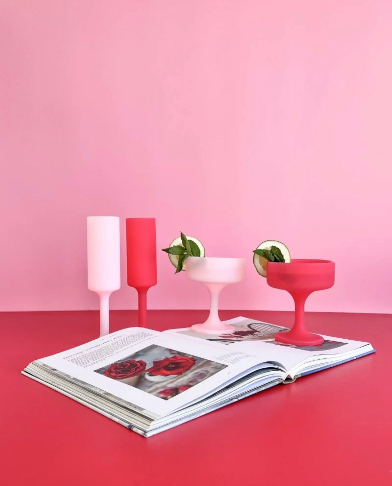 Cherry + Blush | Mecc | Silicone Unbreakable Cocktail Glasses