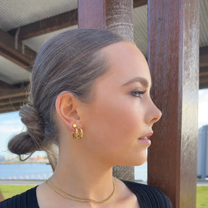 City Street Hoop Earrings - Gold
