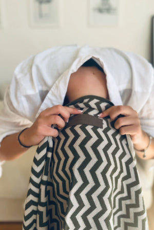 Hair & Travel Towel - Hummus Chevron