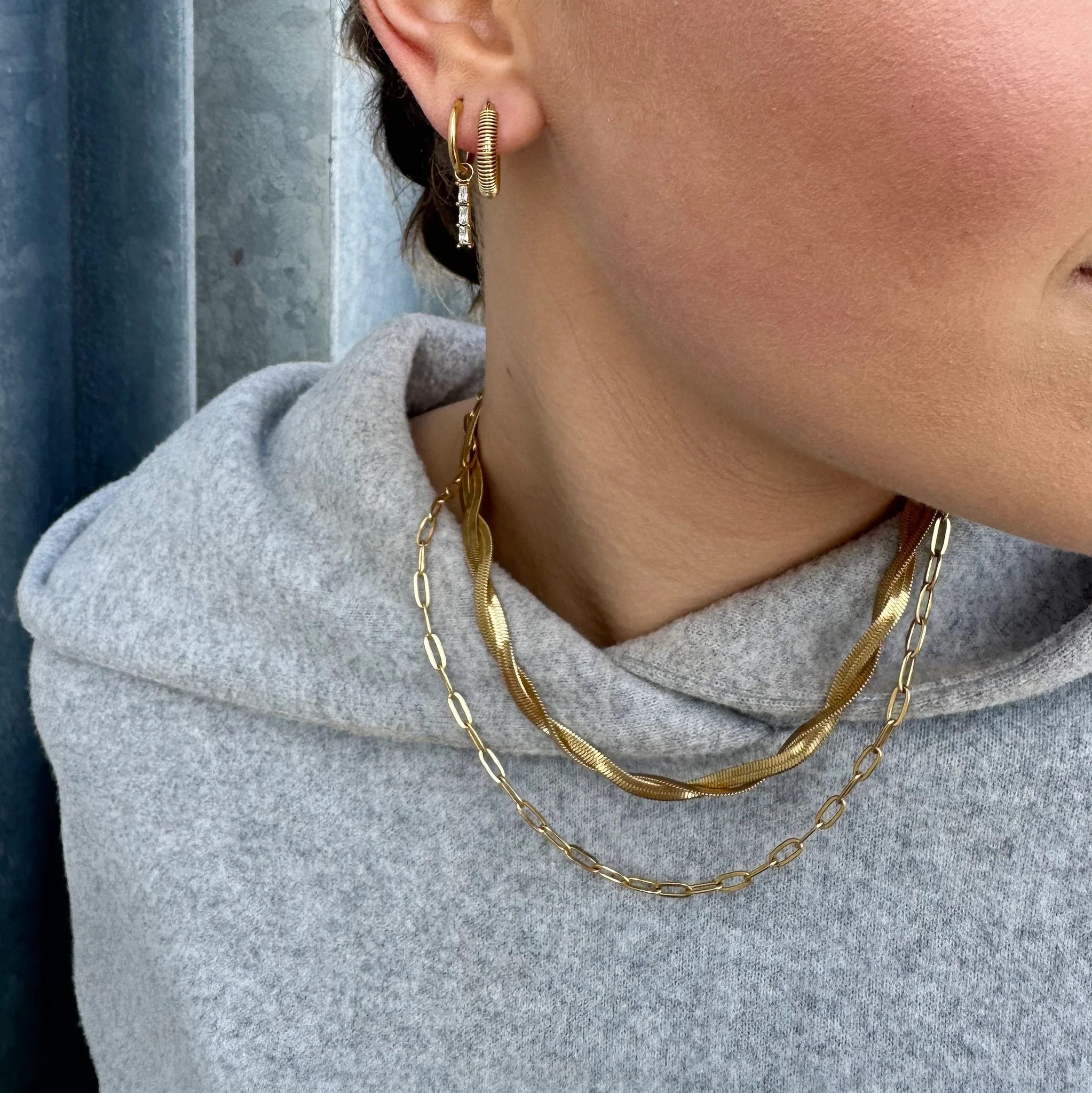 Tarnish-Free Laneway Chain Necklace - Gold