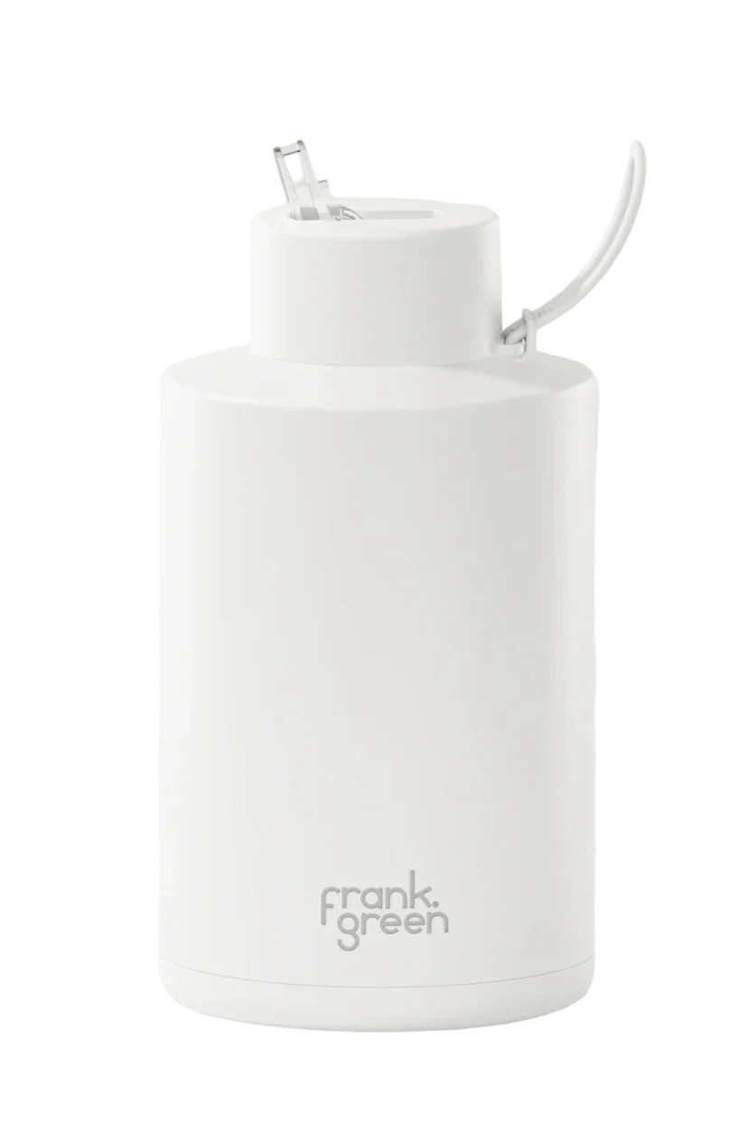 2 Litre Ceramic Reusable Bottle - Cloud, by Frank Green

A bigger, more thermal bottle joins our hydration range. Delivering your complete daily hydration in one go, this is a durable and sustainable alternative to single-use plastic water bottles. Plus it keeps your water chilled for hours.