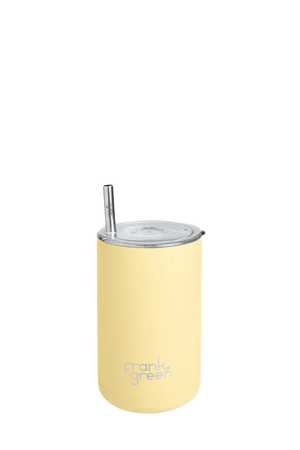 Iced Coffee Cup with Straw (425ml) - Buttermilk, by Frank Green

Say hello to the coolest cup in town! The double-wall vacuum insulation prevents condensation and keeps ice whole for up to 12 hours. Plus, it even moonlights as a cocktail glass! Comes with 1 x splash-proof lid, 1 x reusable straw and a silicone ring that turns this cup into a can cooler.&nbsp;