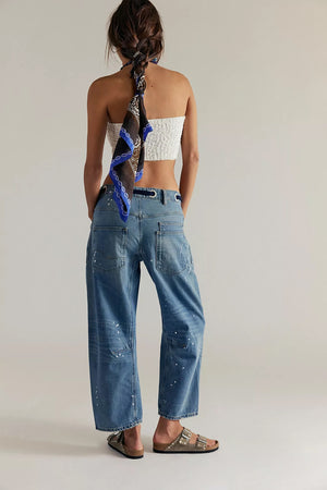 We The Free Moxie Pull On Barrel Jean - Timeless Blue