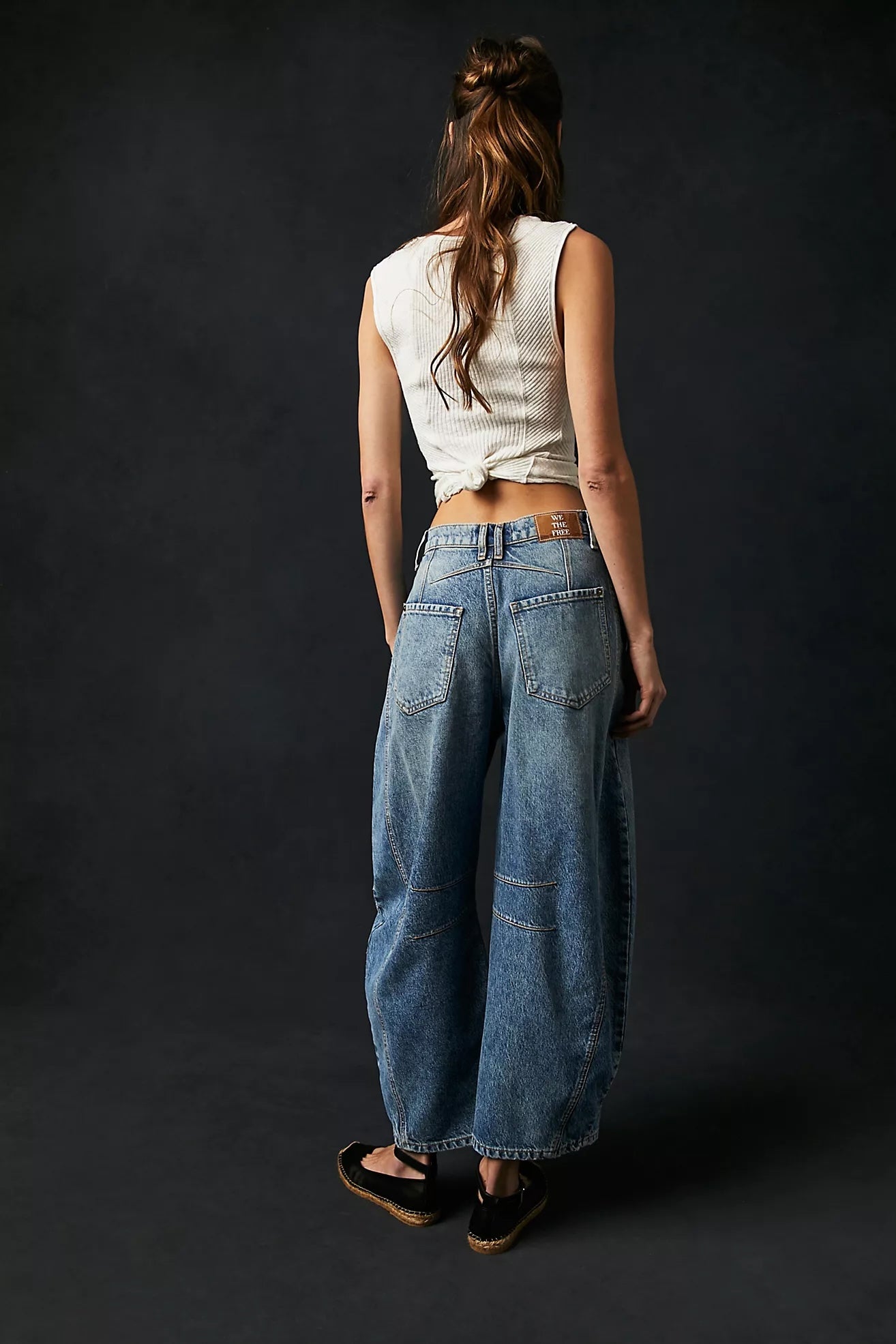 We The Free Good Luck Mid Rise Barrel Jean - Ultra Light Beam