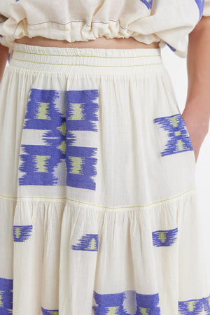 Devotion Iliokali Skirt - Blue/Lime