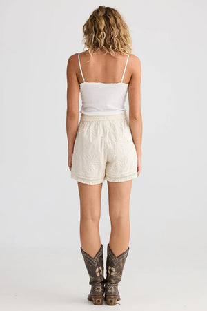 Chantilly Short - Natural Embroidery
