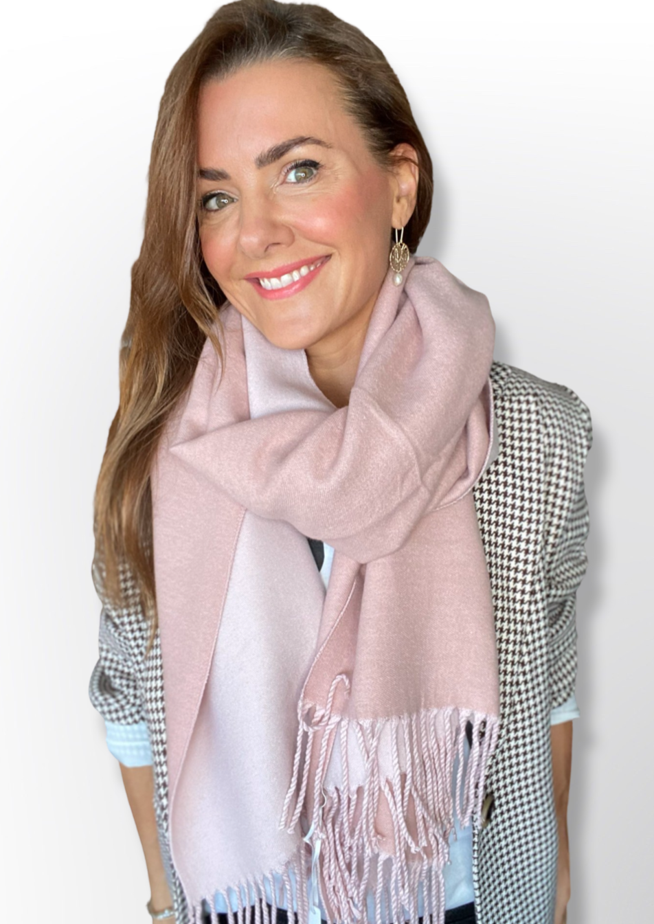 Soft Scarf - Pale Pink/Blush, by Queen of the Foxes These gorgeous scarves are an essential item for every winter wardrobe.  Super soft and snuggly, and in the most beautiful colour palettes  Perfect for cold winter days, these sell out fast…so be in quick!  We LOVE them!