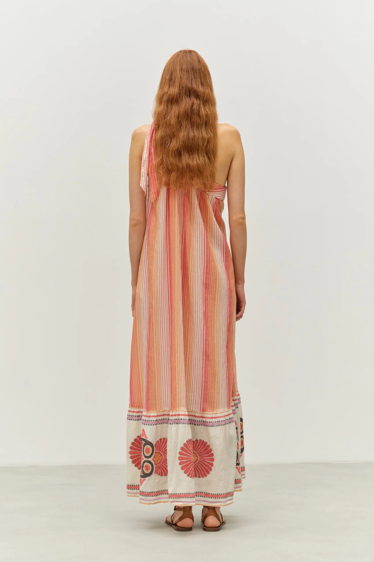 Delphi Dress - Str Red/Orange