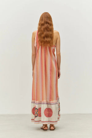 Delphi Dress - Str Red/Orange