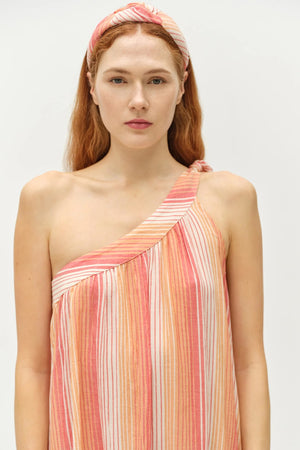 Delphi Dress - Str Red/Orange