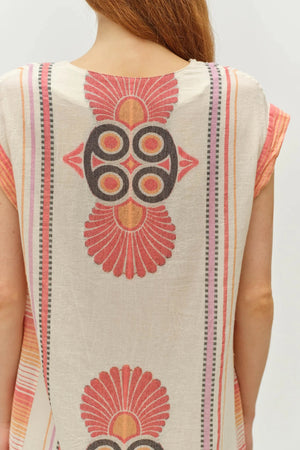 Stella Long Dress - Red/Orange
