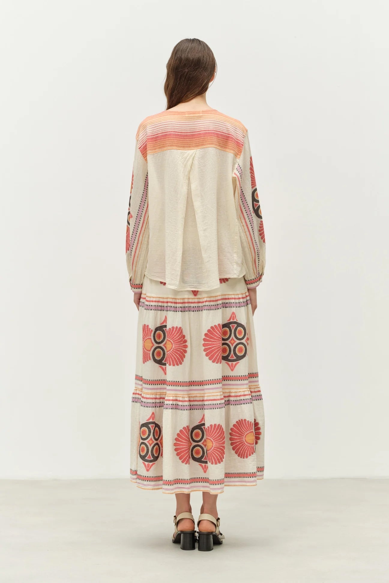 Dilos Blouse - Red/Orange