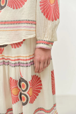 Dilos Blouse - Red/Orange