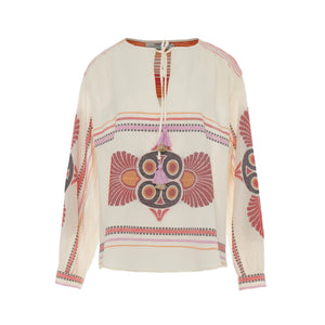 Dilos Blouse - Red/Orange