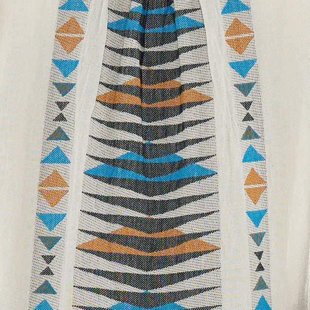 Paradise Short Dress - Blue/Camel