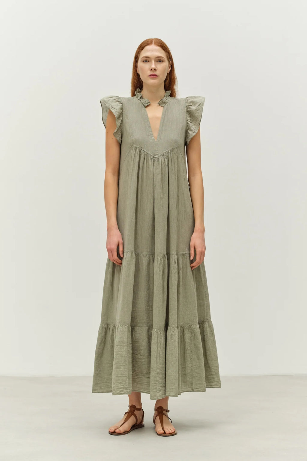 Terrific Long Dress - Khaki
