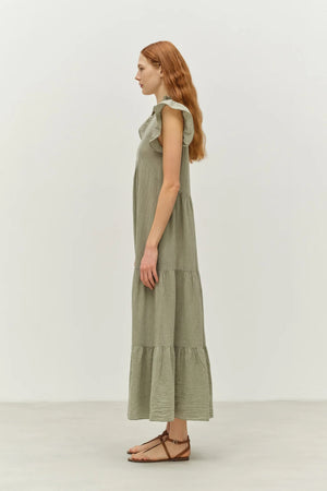 Terrific Long Dress - Khaki