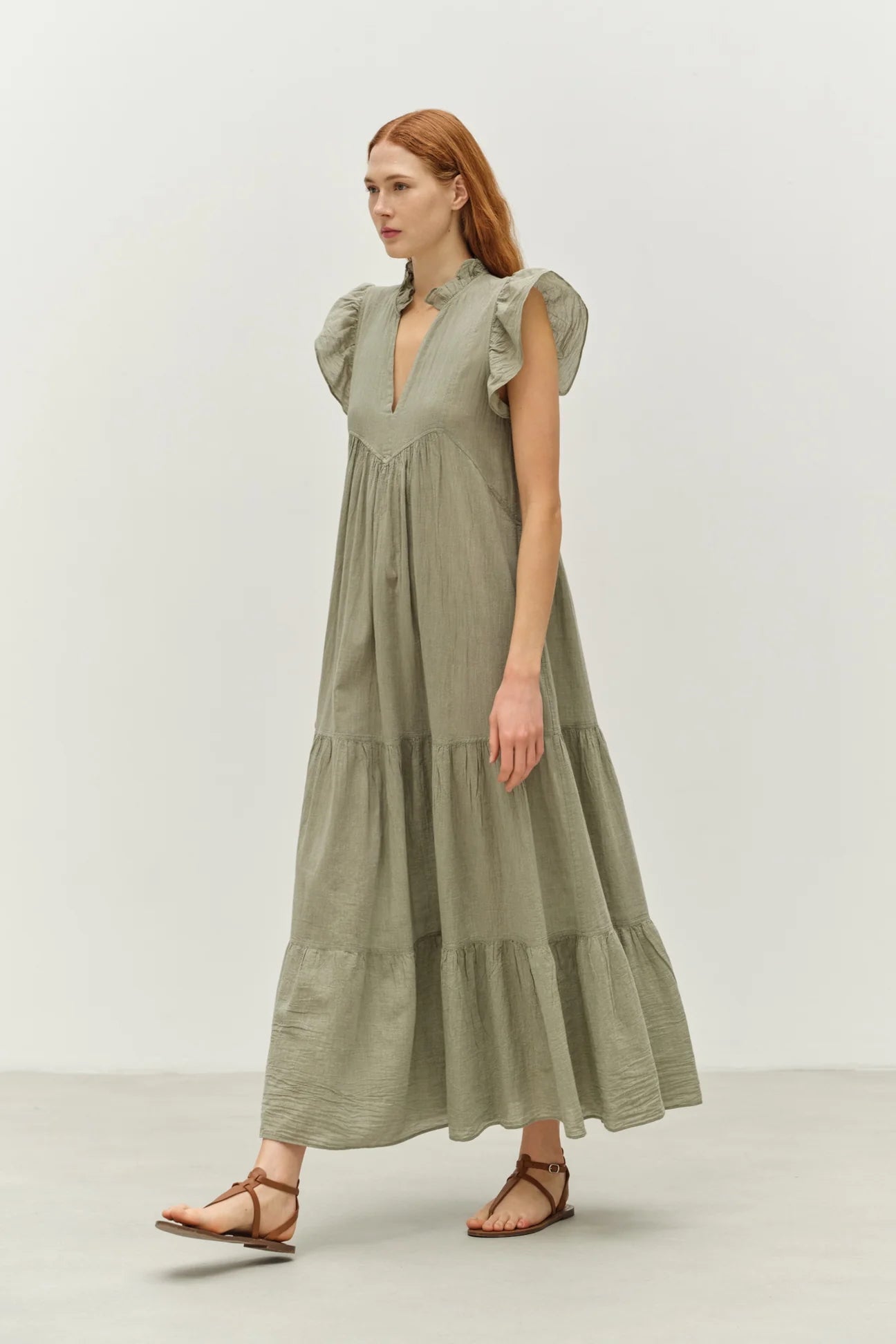 Terrific Long Dress - Khaki