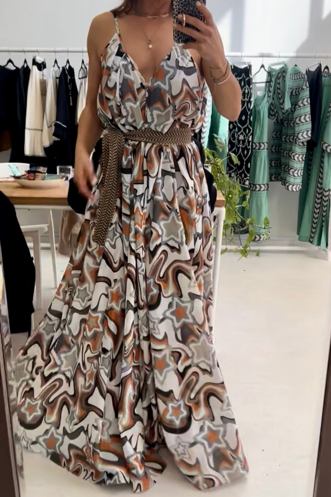 Athina Long Dress - Stars