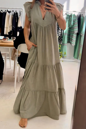 Terrific Long Dress - Khaki