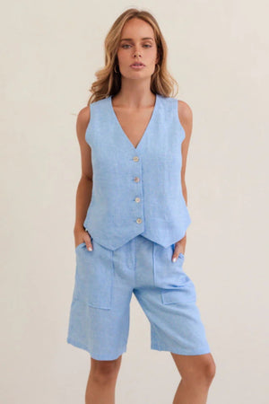 Linen Midi Short - Chambray, by Kaleido

Feel cool, fresh and comfortable all summer long in these gorgeous linen shorts by Kaleido, featuring pockets and an elasticated back waistband with flattering flat front with zip/button closure. These shorts are the ultimate in comfort, combining softness with form and fit so that you look as good as you feel all day long.

Elasticated Back Waistband
Belt Loops
Flat Front
Zip/Button Closure
Pockets