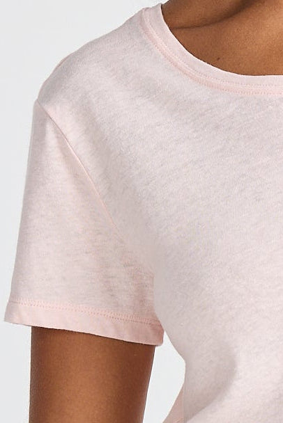 Monza Linen Tee - Pink