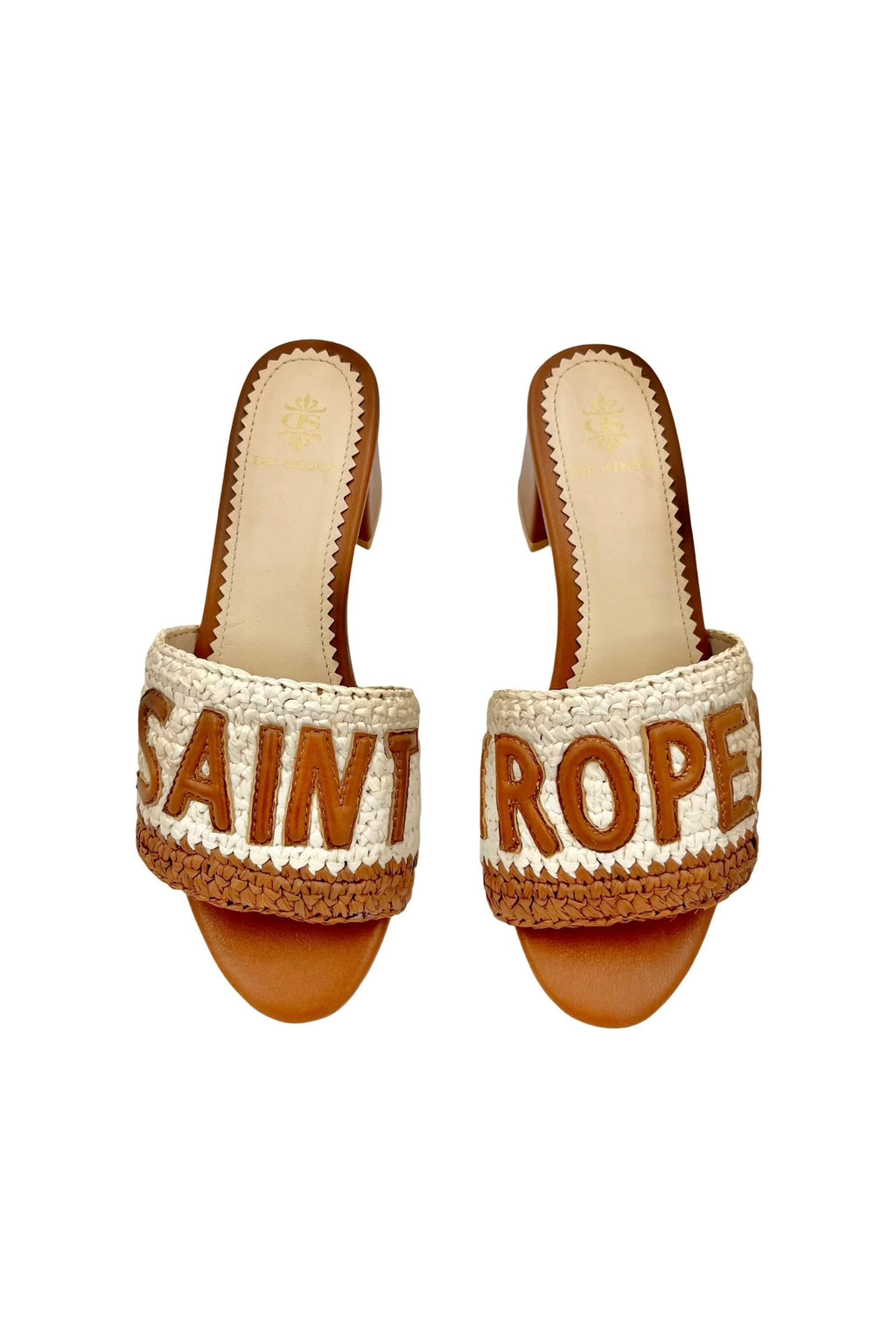 Saint Tropez Raffia Crochet Resort Heels - Off White/Tabacco, by De Siena

Welcome to Saint Tropez. You'll catch us wearing these heels during our vacation in Saint Tropez, heading to the bar or for a stroll through town. Hand knitted with raffia, these heels in natural and tobacco colour are the best companions for a fun day. Combine with our matching pouchette