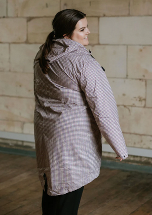 Debbie Seam Sealed Raincoat - Multi Houndstooth