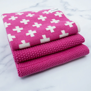 Ecovask Organic Multi Functional Wash Cloths - Brights Collection