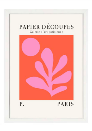 Framed Papier Decoupes Print - Red