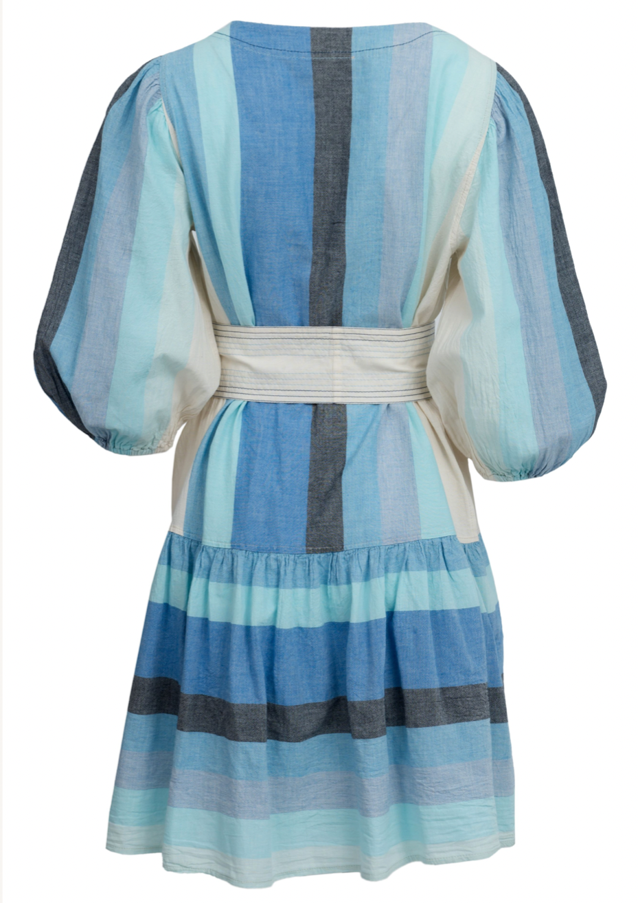 Devotion Tourmalini Dress - Blue Stripe