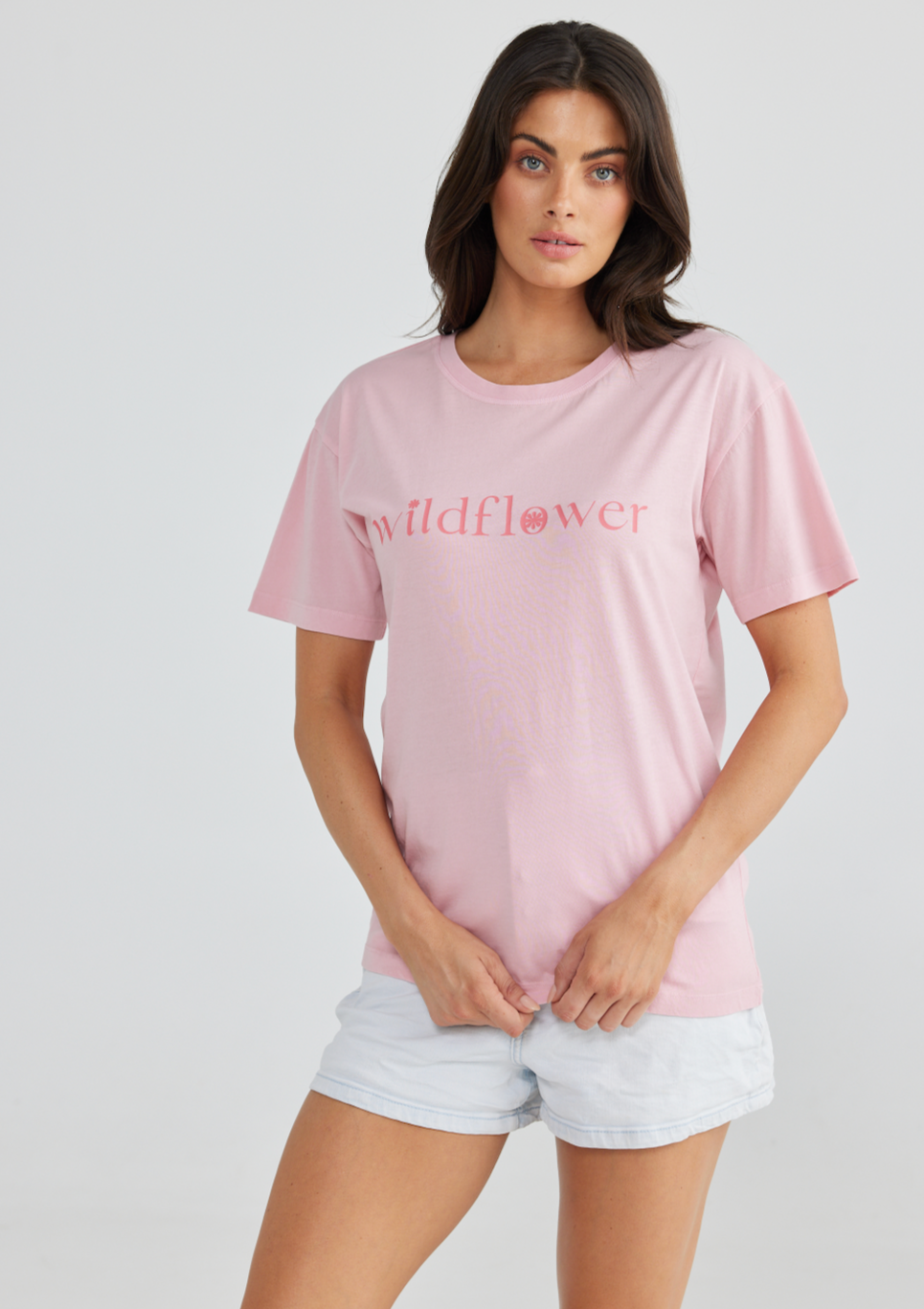 Wildflower Relaxed Tee - Ballet Pink