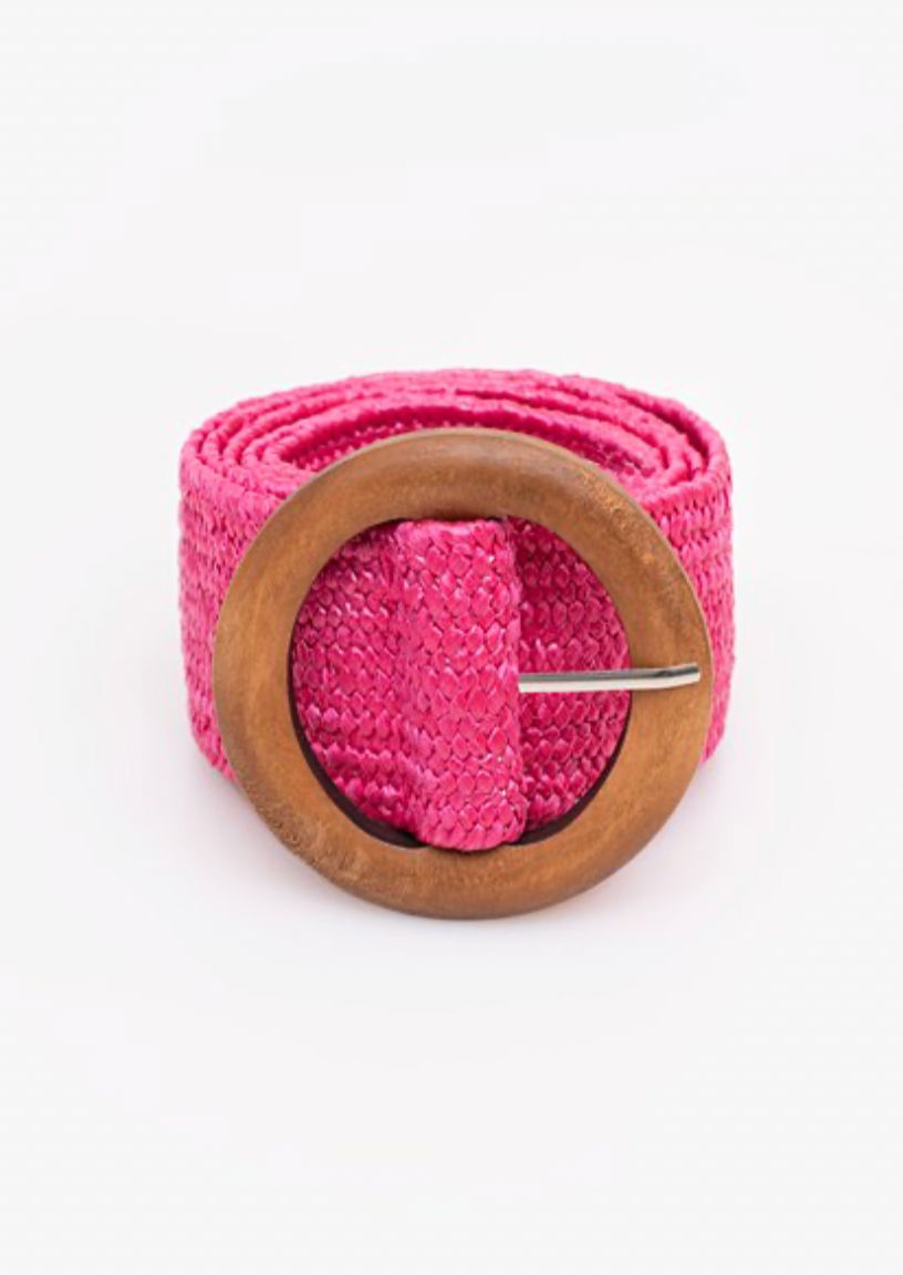 Rattan Stretch Belt - Pink, by Antler