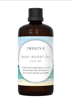 Our unique Body Boost Oil is made up of our Carrier Oil, Magnesium Oil and our Signature Synergy Blend “Love Me”.