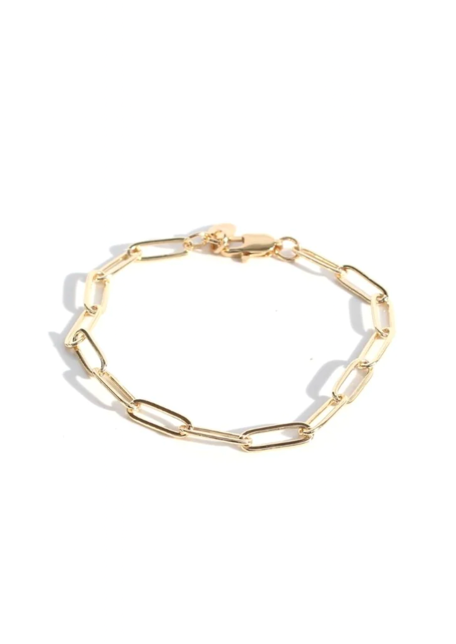 Paperclip Bracelet - Gold, by Queen of the Foxes The most beautiful chains, plated in real gold…lightweight, elegant and classic. These are designed to be worn and enjoyed everyday, a gorgeous reflection of your personal aesthetic  