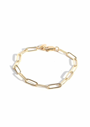Paperclip Bracelet - Gold, by Queen of the Foxes The most beautiful chains, plated in real gold…lightweight, elegant and classic. These are designed to be worn and enjoyed everyday, a gorgeous reflection of your personal aesthetic  